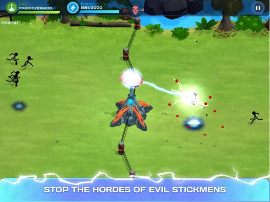 Ảnh chụp màn hình của Tesla Wars iPad 