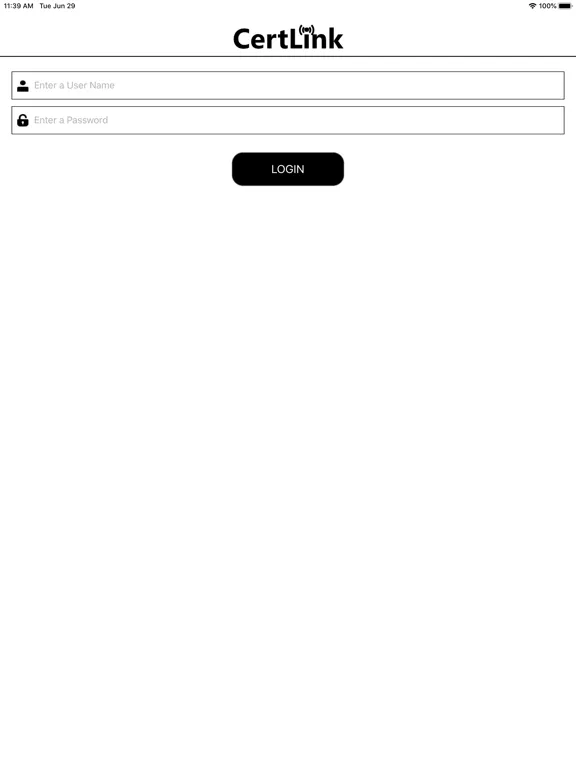 Capturas de tela do TL CertLink iPad 
