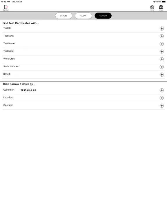 Capturas de tela do TL CertLink iPad 