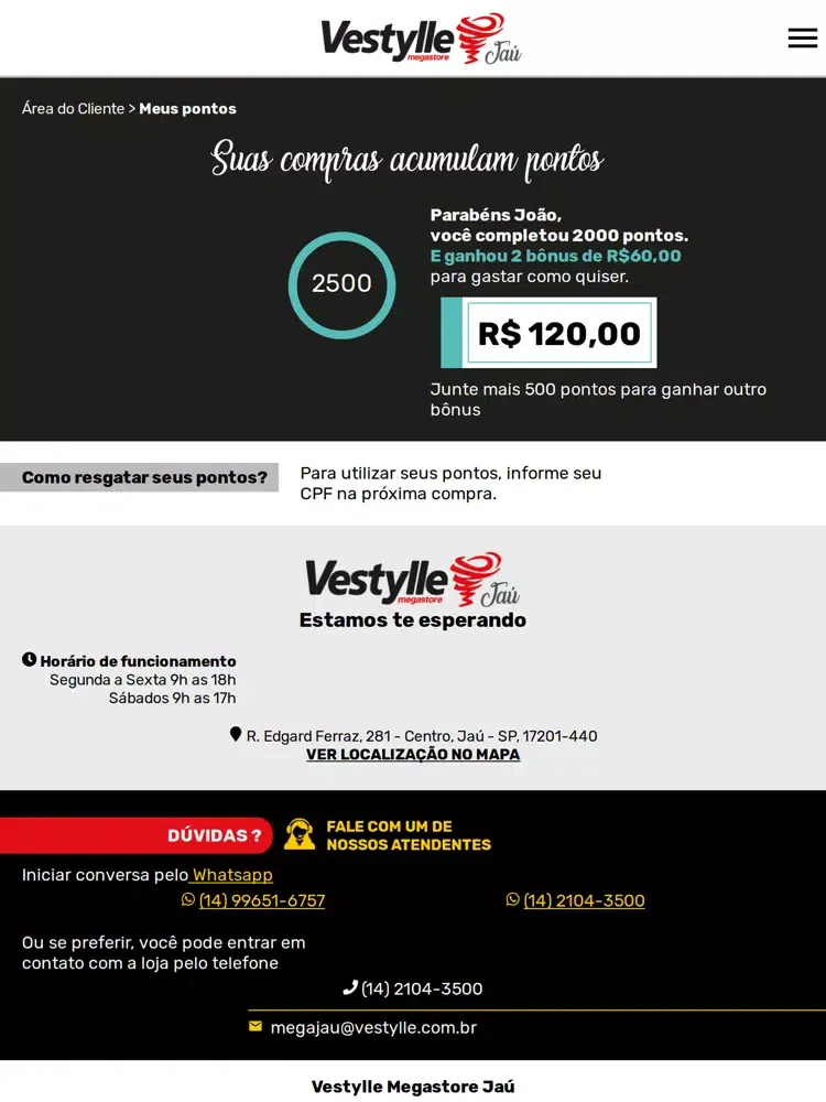 Vestylle Megastore Jaú iPad  스크린샷