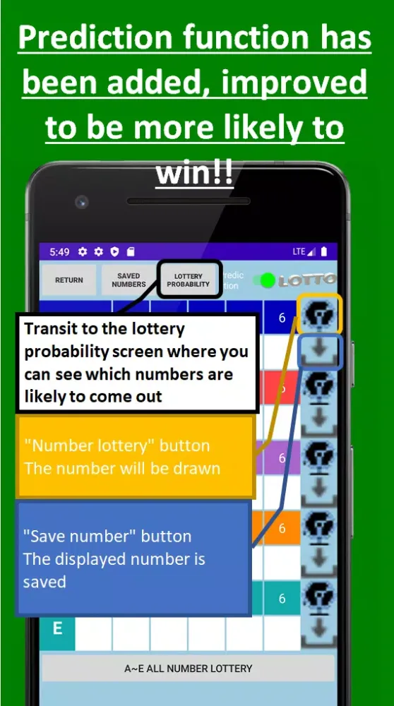 LOTTO prediction lottery 스크린샷