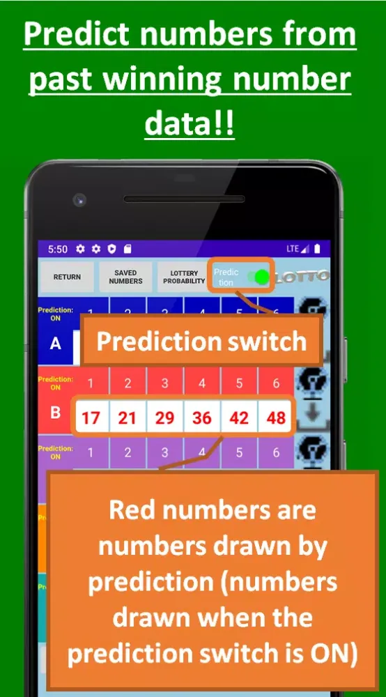 LOTTO prediction lottery 스크린샷
