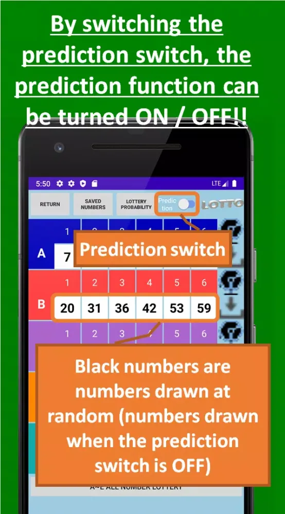LOTTO prediction lottery 스크린샷