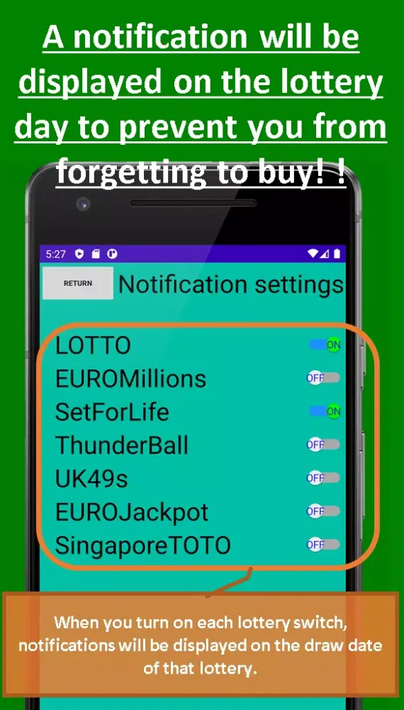 LOTTO prediction lottery 스크린샷