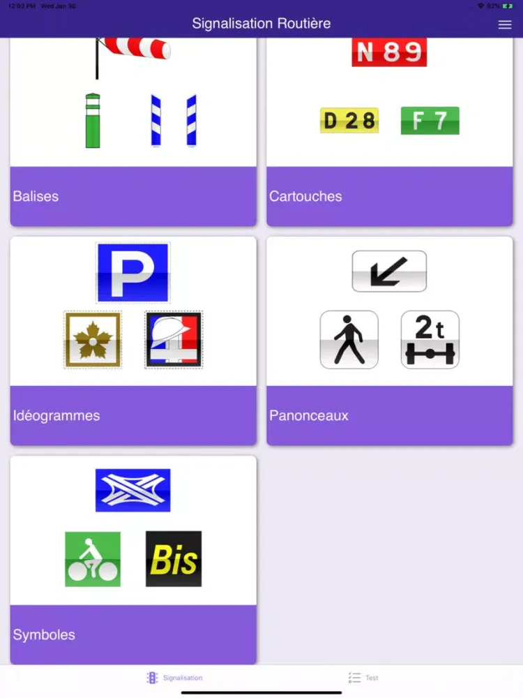 code de la route Test iPad  Ekran Görüntüleri