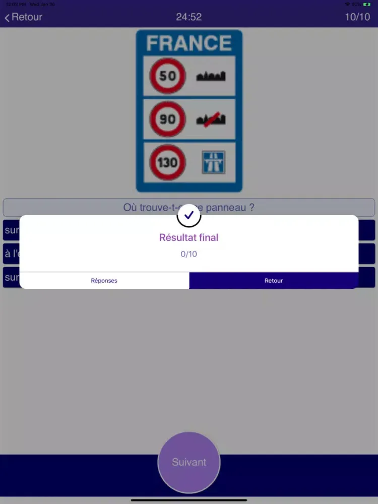 code de la route Test iPad  Ekran Görüntüleri