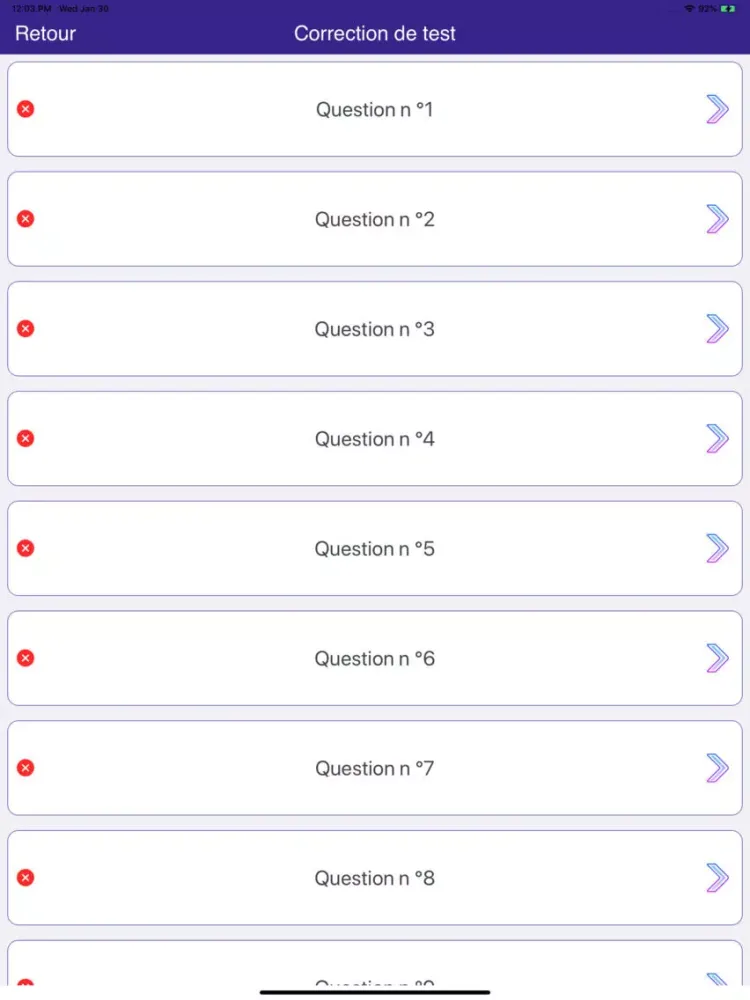 code de la route Test iPad  Ekran Görüntüleri