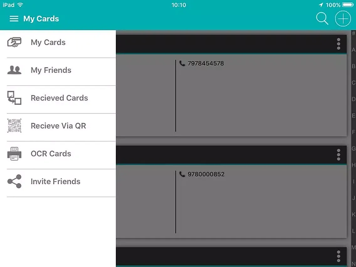 Tangkapan skrin CardTreasure iPad 