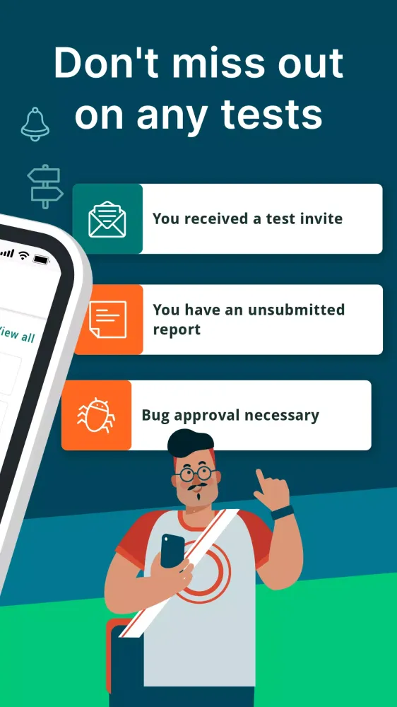 ภาพหน้าจอของ Testbirds Companion