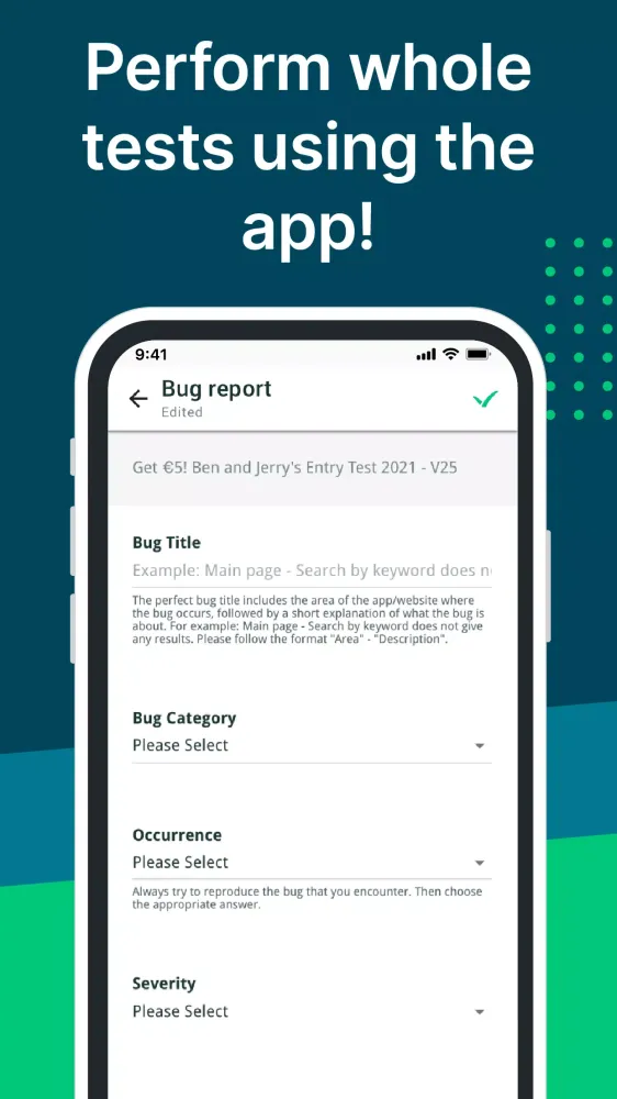 ภาพหน้าจอของ Testbirds Companion