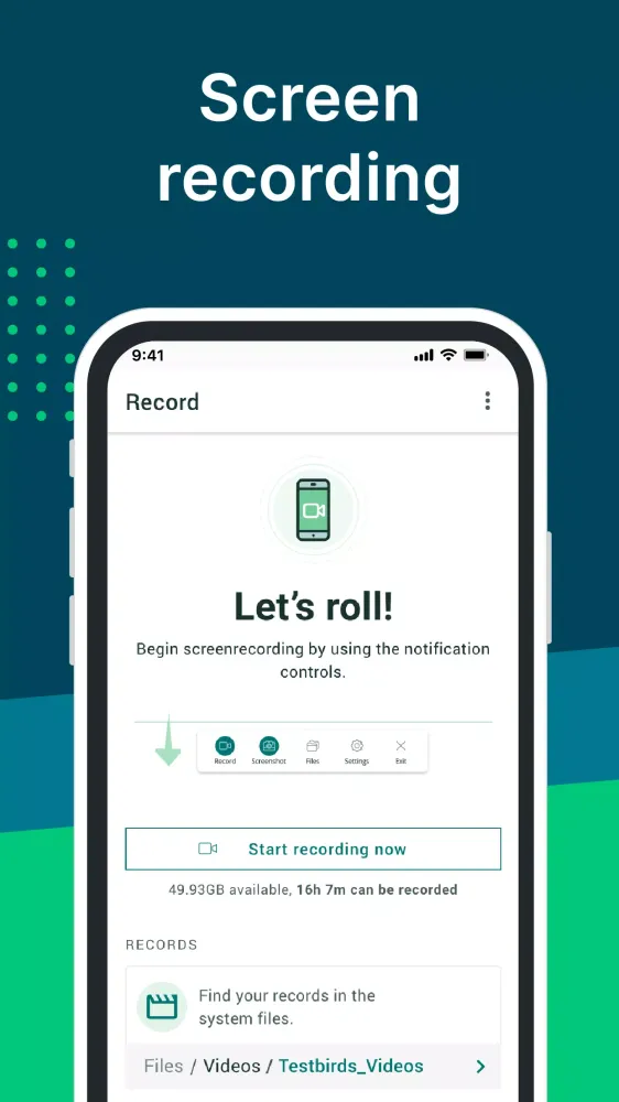 ภาพหน้าจอของ Testbirds Companion