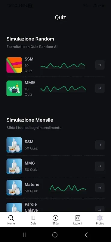 Test Medicina Screenshots