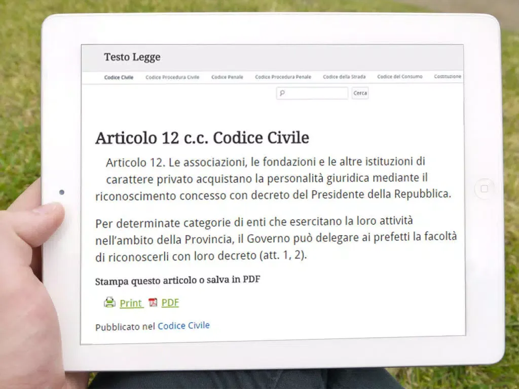 Zrzuty ekranu Codice Civile, Penale, Procedura e Diritto Italiano iPad 
