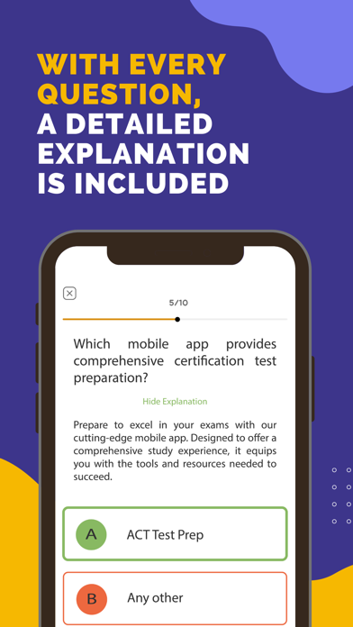 Ảnh chụp màn hình của Pocket Exam Prep for ACT Test
