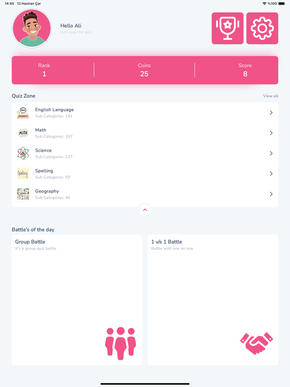 Capturas de tela do 8Th Grade Practice Tests iPad 