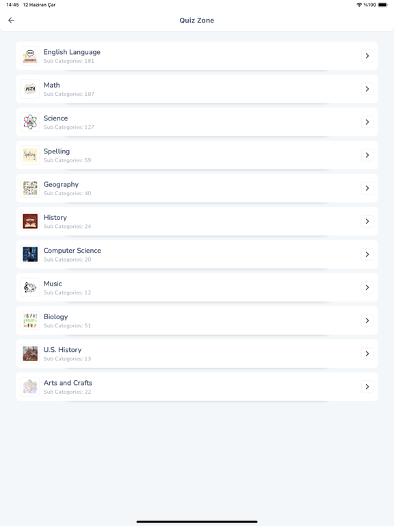 Capturas de tela do 8Th Grade Practice Tests iPad 