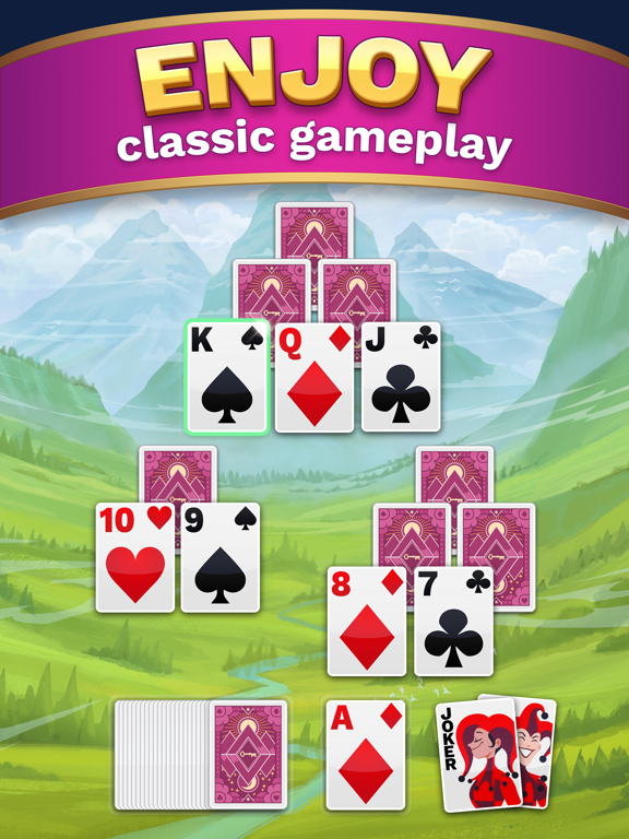 Ảnh chụp màn hình của TriPeaks Solitaire Cube iPad 