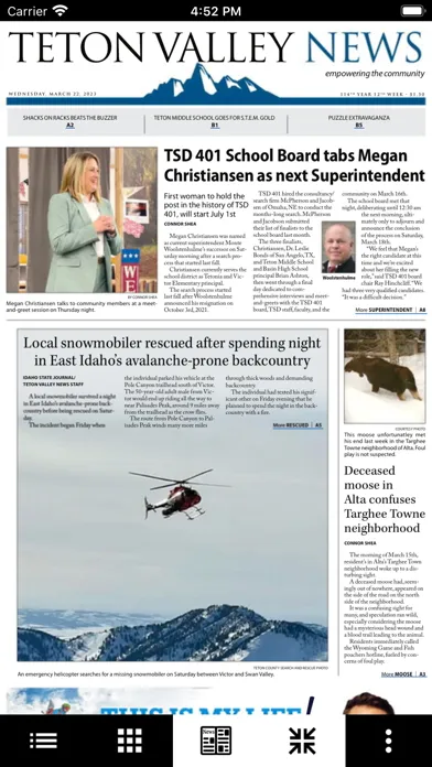 Teton Valley News eEdition Ekran Görüntüleri