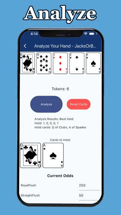 Captures d'écran de Video Poker Hand Analyzer