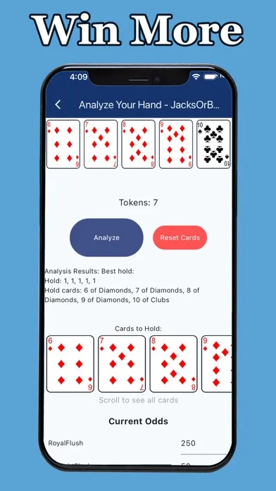 Captures d'écran de Video Poker Hand Analyzer