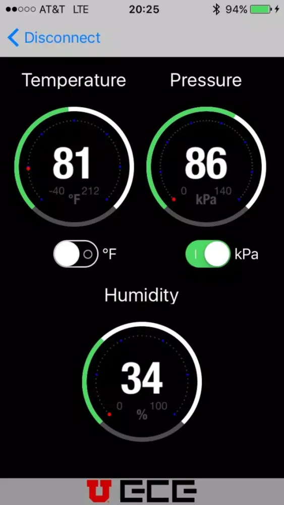 UofU ECE Weather Station स्क्रीनशॉट