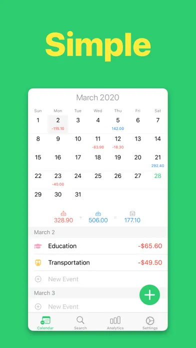 Скриншоты Budget Calendar - Monelyze