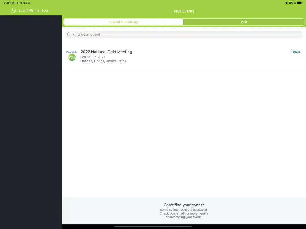 Capturas de pantalla de Teva Pharmaceuticals Event App iPad 