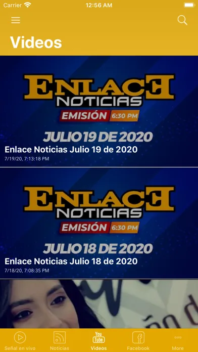 Tangkapan skrin Enlace Televisión