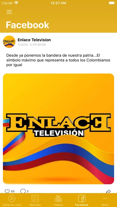 Tangkapan skrin Enlace Televisión