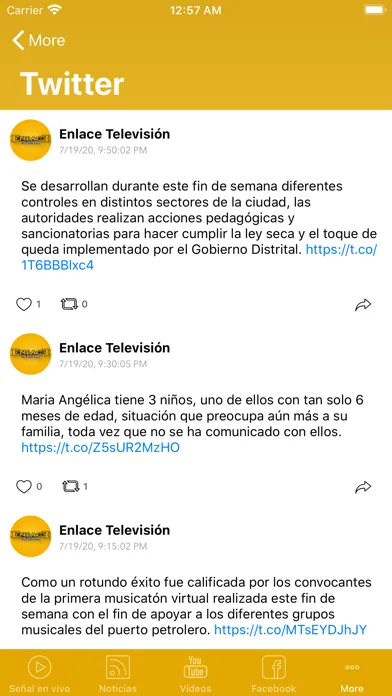 Tangkapan skrin Enlace Televisión