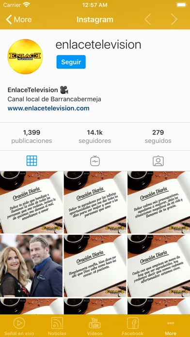 Tangkapan skrin Enlace Televisión