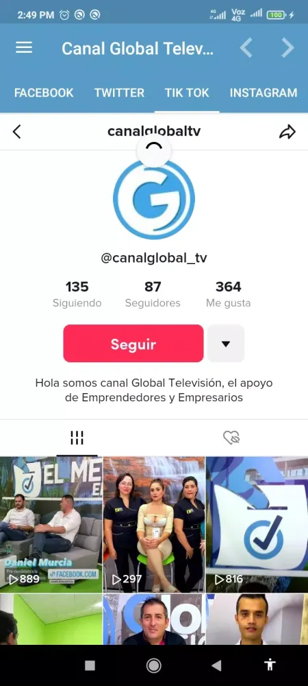 Скриншоты Global Televisión