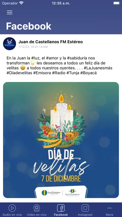 Capturas de pantalla de 105.4 FM Juan de Castellanos