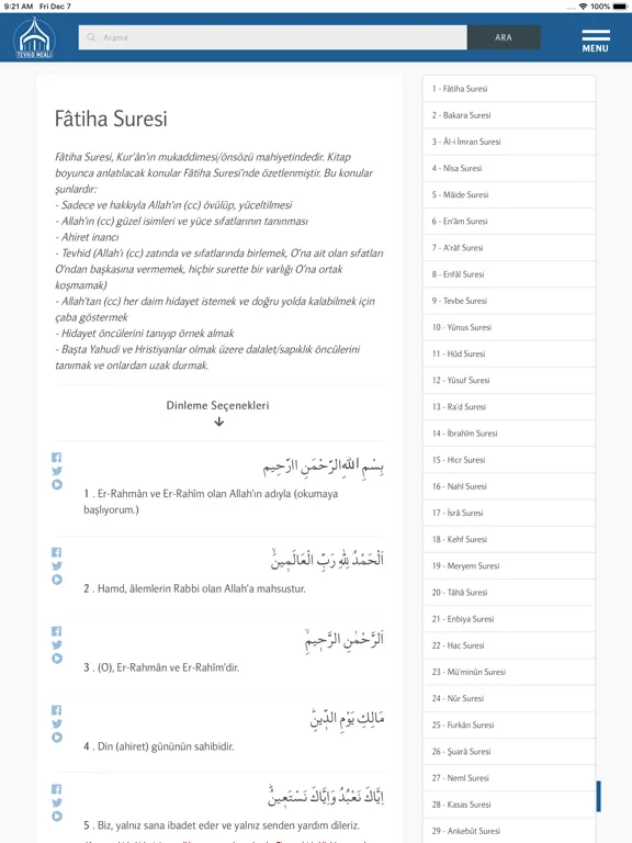 Tevhid Meali iPad  স্ক্রিনশট