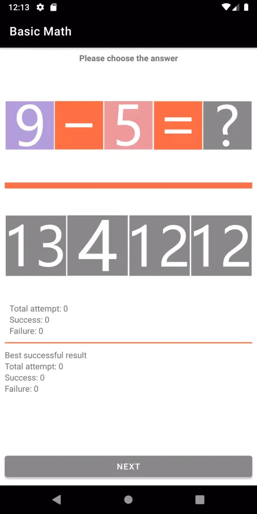 Basic Math Screenshots