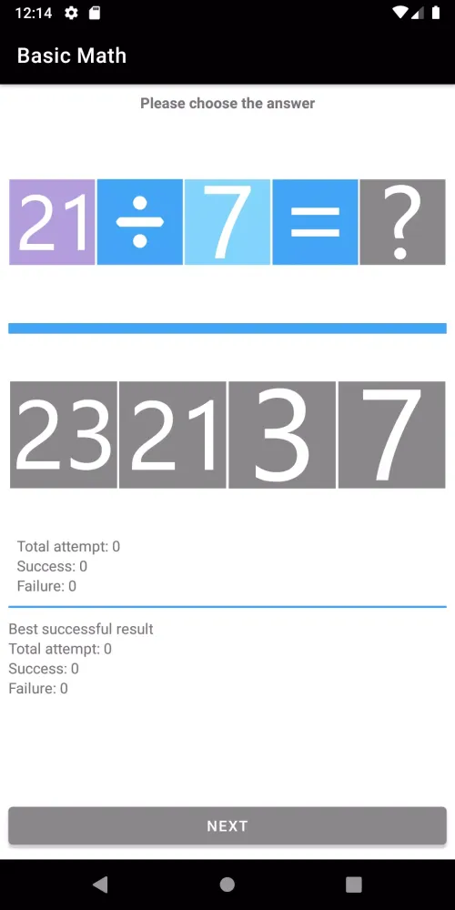 Basic Math Screenshots