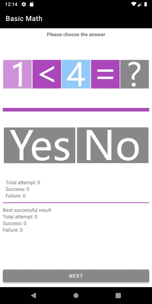 Basic Math Screenshots