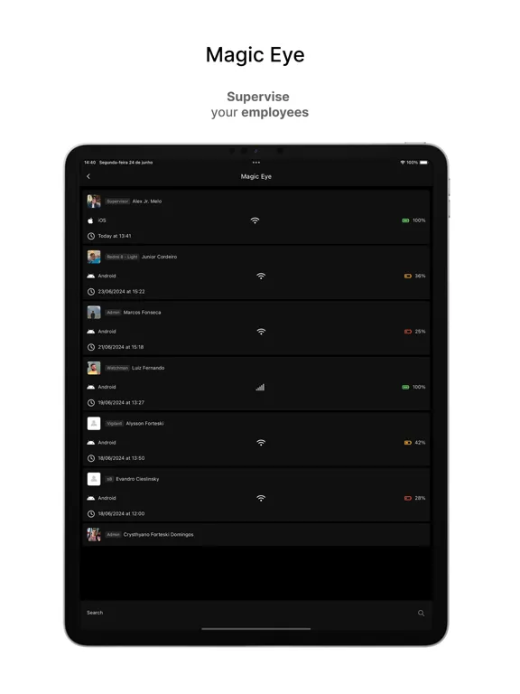 Ảnh chụp màn hình của tex4 Business iPad 