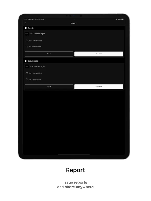 Ảnh chụp màn hình của tex4 Business iPad 