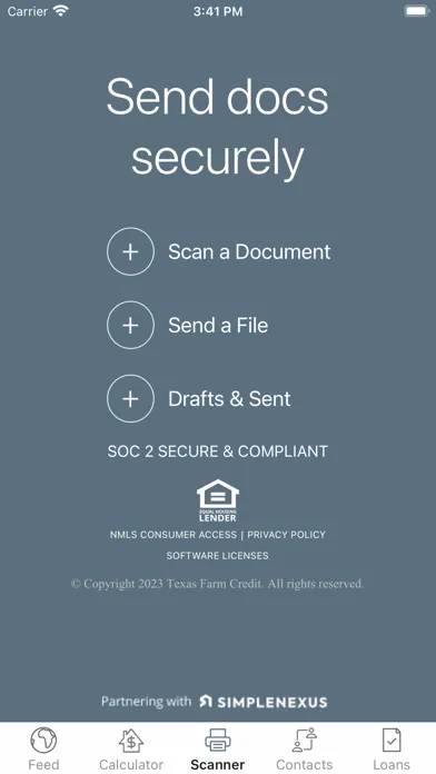 Capturas de pantalla de Texas Farm Credit Application
