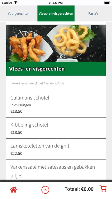 Tangkapan skrin Texel Eet