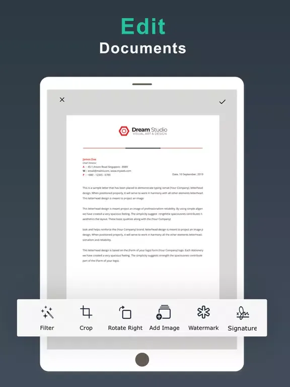 تصاویر Cam Scan - PDF Scanner & Files iPad 