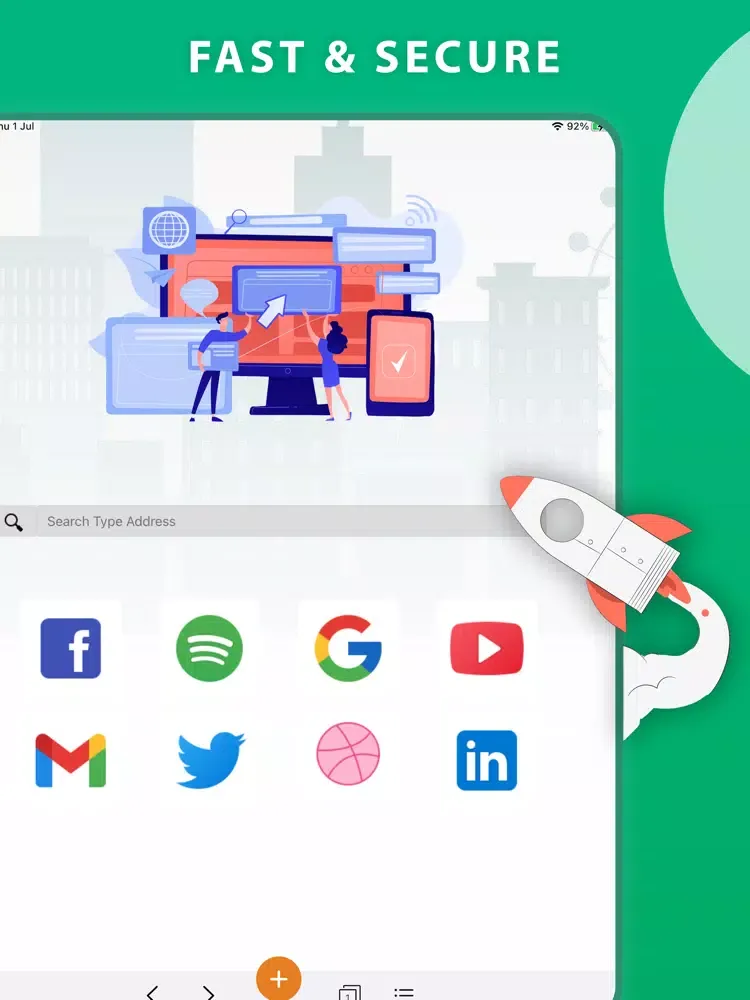 تصاویر U Browser - Fast Media Browser iPad 