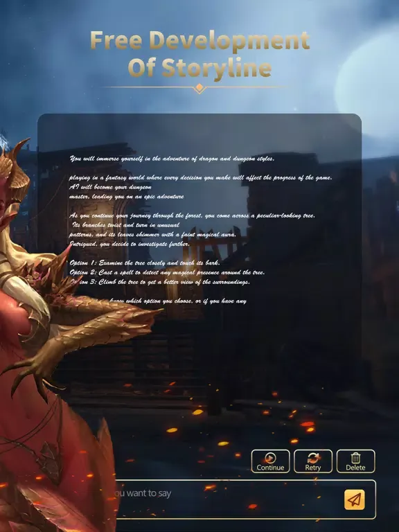 Ảnh chụp màn hình của AI Game：RPG Text Adventure iPad 