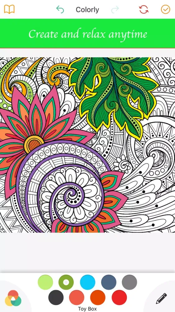 Colorly: Coloring book for Adults & Mandala - Free Screenshots