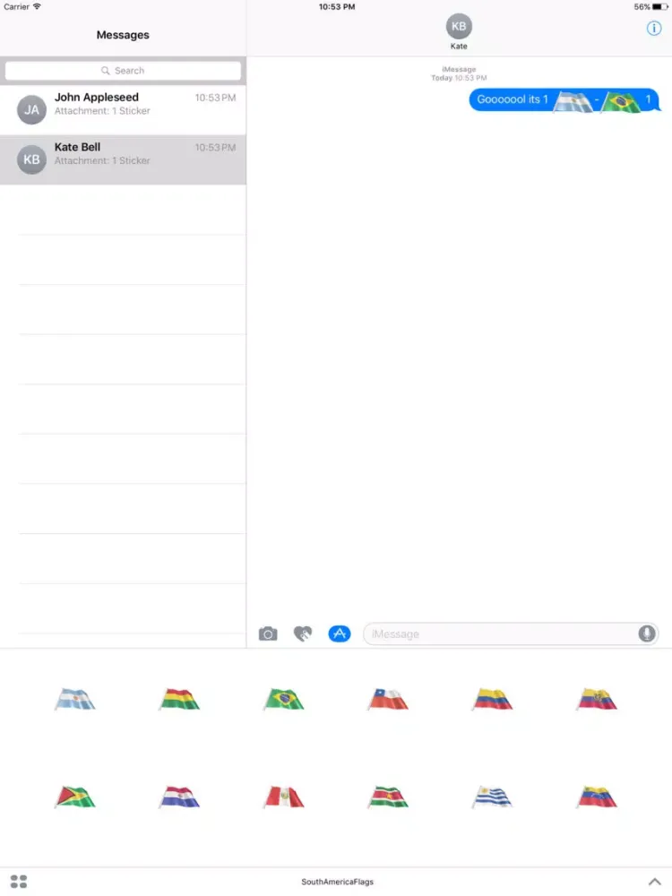 South American Flags iPad  Screenshots