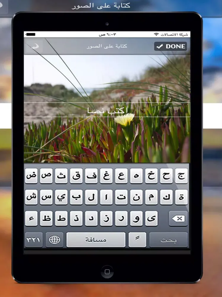 برنامج الكتابة على الصور بخطوط رائعة iPad  Screenshots