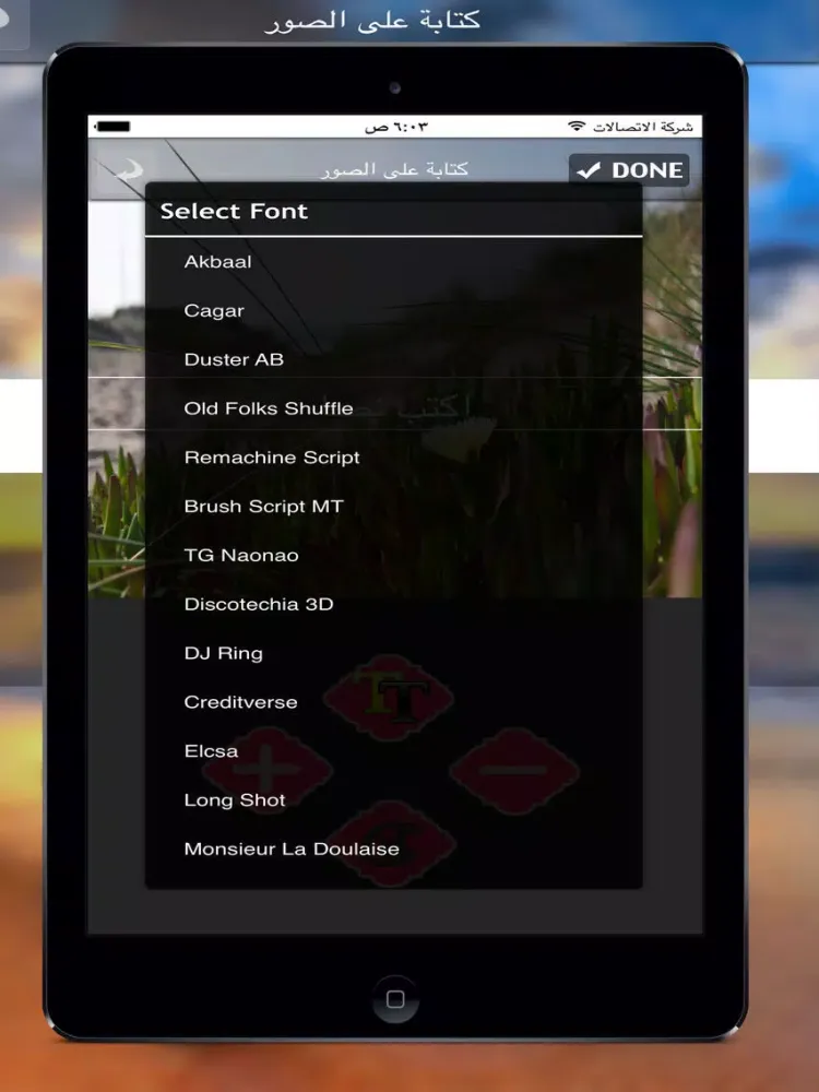 برنامج الكتابة على الصور بخطوط رائعة iPad  Screenshots