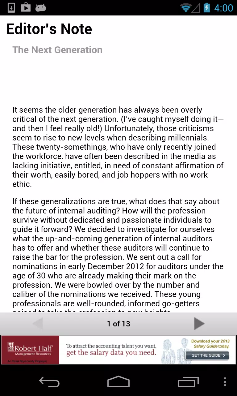 Internal Auditor Magazine Screenshots