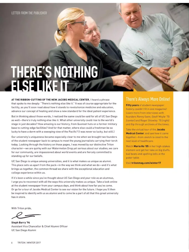 Screenshot di Triton Magazine - UC San Diego